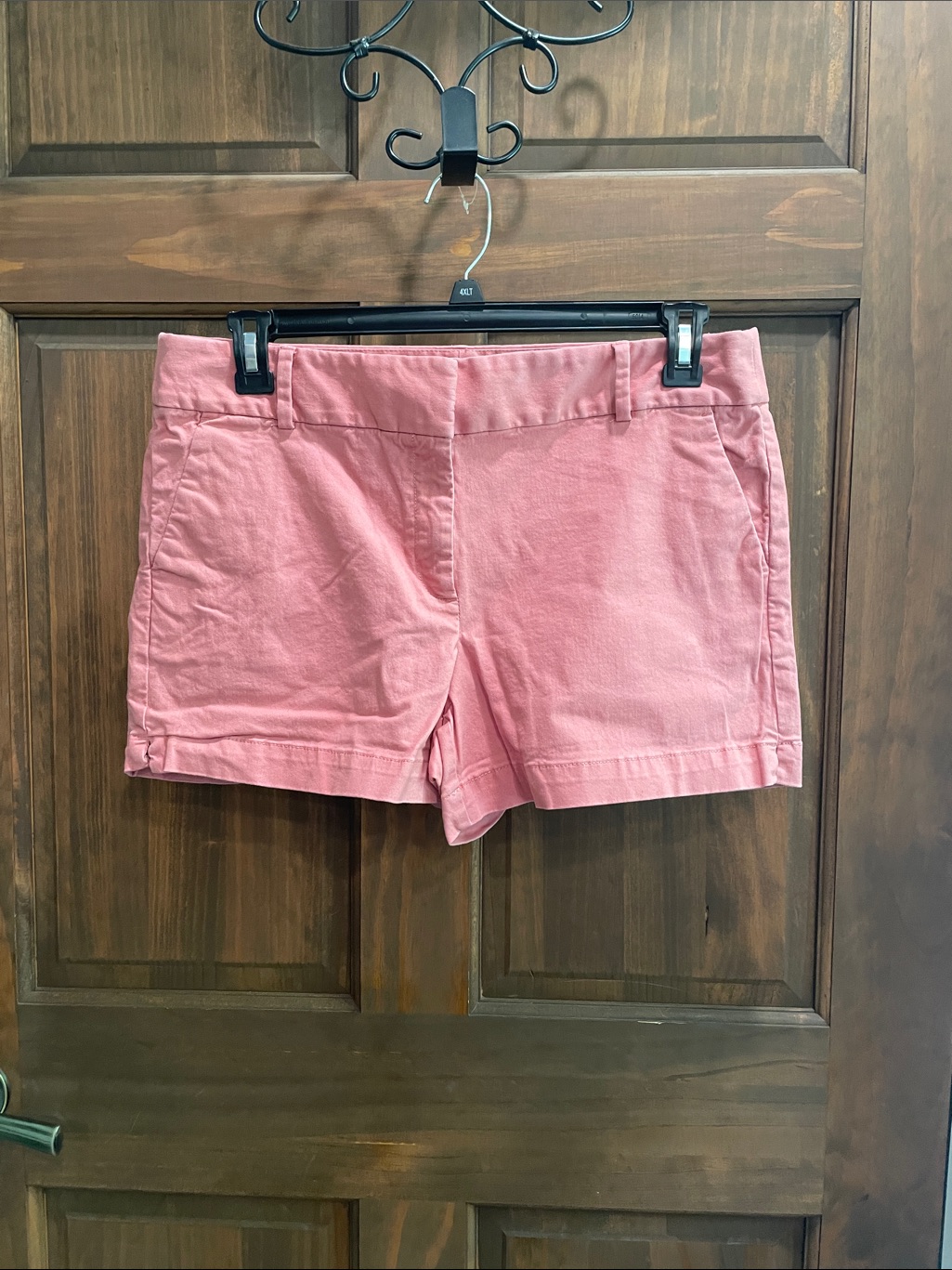 Loft Salmon-Pink Cotton Blend Shorts